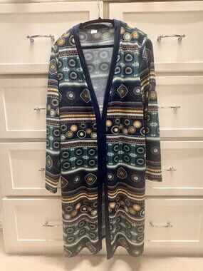 Sunshine & Rodeos long duster, open-front cardigan - 2X